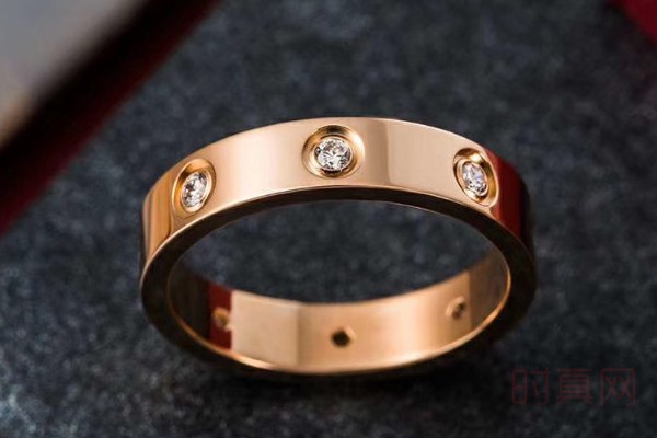 二手奢侈品卡地亚钻石戒指外观展示