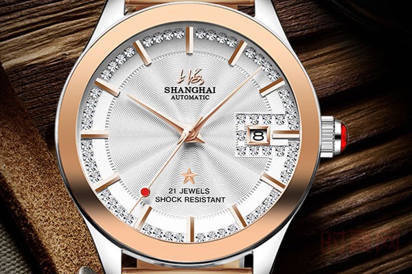 二手上海流转系列18K真金金星65周年纪念手表