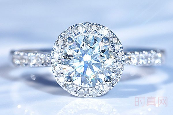 奢侈品喜钻摩天轮系列白18K金群镶钻石戒指