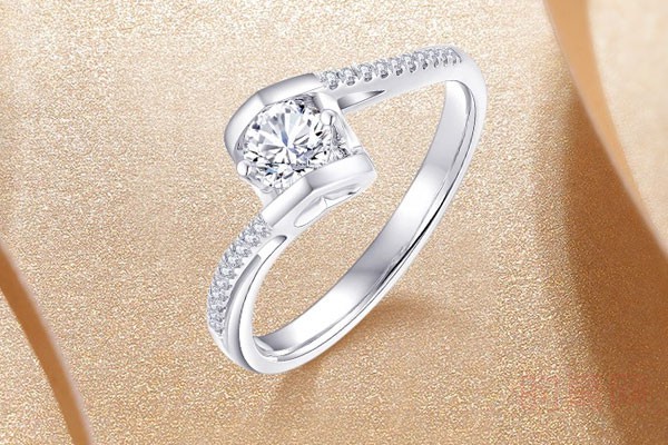 奢侈品克徕帝天使之吻铂金钻石戒指
