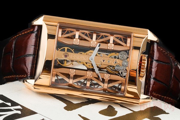 昆仑金桥系列自动机械玫瑰金手表